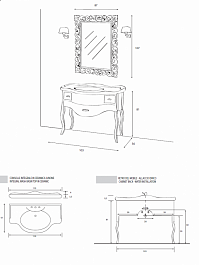 Cezares Мебель для ванной LADY Bianco Perla Frassinato, раковина Jubileum – фотография-5