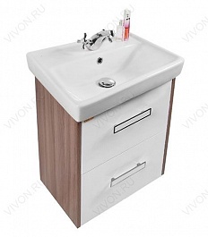 Водолей Мебель для ванной Мона 55 L с ящиками ясень – фотография-3