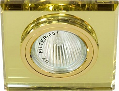 Feron Встраиваемый светильник Декоративное стекло 8170-2 желтый, золото – фотография-1
