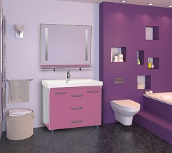 Misty Зеркало для ванной Джулия 105 розовое – фотография-4