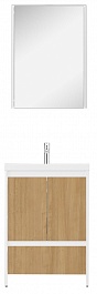 Velvex Мебель для ванной напольная Klaufs 60 белая/дерево, 1 ящик – фотография-1