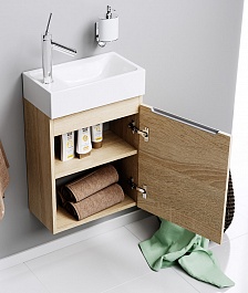 Aqwella Мебель для ванной Леон-МР 40 дуб сонома – фотография-6