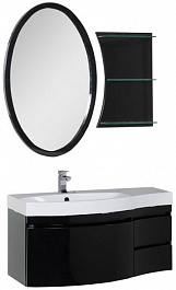 Aquanet Мебель для ванной Опера 115 L с ящиком черная (169449) – фотография-1