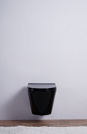 Esbano Унитаз Clavel подвесной безободковый черный – фотография-5
