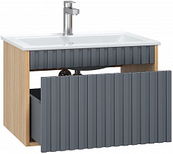 Onika Мебель для ванной Дайлер 60 подвесная графит/дуб сонома – фотография-10