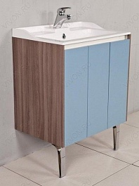 Акватон Мебель для ванной "Фабиа 80" голубой/ясень – фотография-3