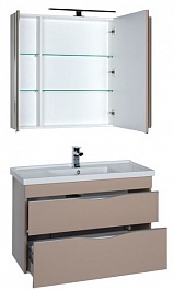 Aquanet Мебель для ванной "Эвора 100" капучино – фотография-5