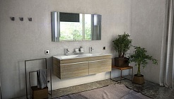 Velvex Мебель для ванной Pulsus 140 дуб сонома – фотография-9