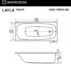 WhiteCross Акриловая ванна Layla 170x75 – фотография-4