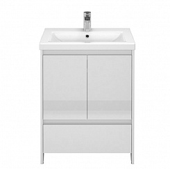 Velvex Мебель для ванной напольная Klaufs 60 белая, 1 ящик – фотография-12