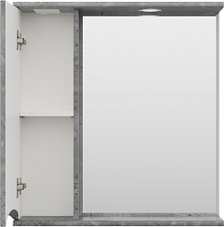 Misty Зеркальный шкаф Атлантик 80 L серый камень – фотография-3