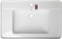 ASB-Woodline Мебель для ванной Гранда 85, шкафчик, белый (патина серебро), массив ясеня – фотография-7