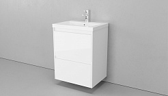 Velvex Мебель для ванной Klaufs 60 белая, 2 ящика – фотография-8