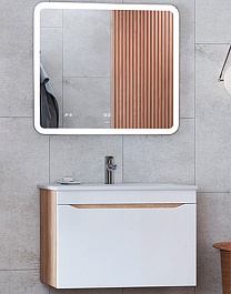 Vigo Мебель для ванной Grani 750-0-1 подвесная белая/дуб сонома – фотография-1