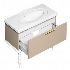  Мебель для ванной Decora 100 жемчужно-бежевый – фотография-8