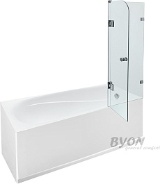 Byon Шторка для ванны T 80x145 прозрачное стекло – фотография-2