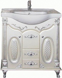 Атолл Мебель для ванной Наполеон 85 серебро – фотография-4