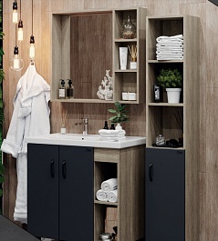 Onika Мебель для ванной Тимбер 80 серый /дуб сонома – фотография-4