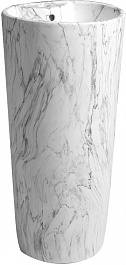 SantiLine Раковина напольная 41 SL-4008 белая под мрамор – фотография-2