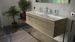 Velvex Мебель для ванной Pulsus 140 дуб сонома – фотография-7