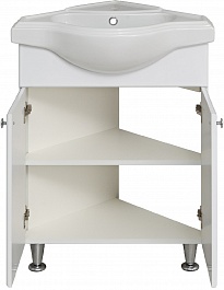 Runo Мебель для ванной Классик 65 угловая белая – фотография-5