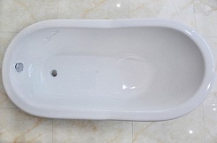 Фэма Чугунная ванна "Gracia", ножки белые, покрытие RAL, матовое – фотография-7