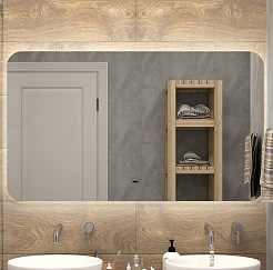 Misty Мебель для ванной Коломбо 120 R подвесная под стиральную машину дуб галифакс/антрацит – фотография-11