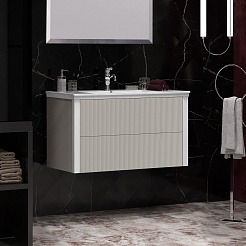 Opadiris Мебель для ванной Рубинно 90 подвесная серая – фотография-4