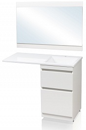 Style Line Мебель для ванной Даллас 110 Люкс R, белая PLUS	 – фотография-1