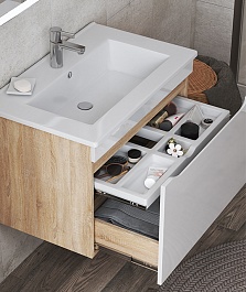 Vigo Мебель для ванной Grani 750-0-1 подвесная белая/дуб сонома – фотография-7