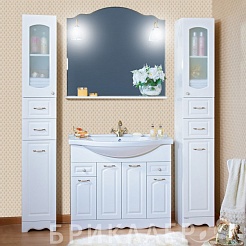 Бриклаер Зеркало для ванной Анна 100 белое – фотография-2