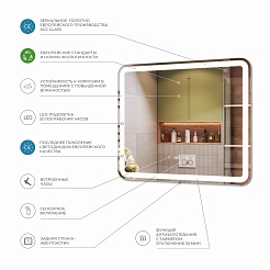 Vigo Мебель для ванной Grani 600-0-1 подвесная белая/дуб сонома – фотография-16