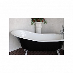 Magliezza Чугунная ванна Gracia Nero 170x76 (ножки хром) – фотография-2
