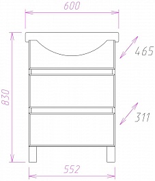 Onika Мебель для ванной Элита 60.13 штрокс R – фотография-10