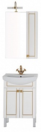 Aquanet Мебель для ванной "Честер 60" белый/золото (186335) – фотография-1