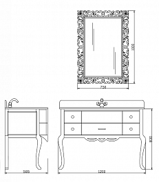 Demax Мебель для ванной "Престиж 115" черная (175661) – фотография-7
