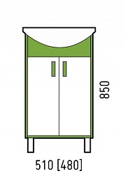 Corozo Мебель для ванной Спектр 50, зеленая – фотография-2