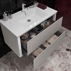 Opadiris Мебель для ванной Рубинно 90 подвесная серая – фотография-7