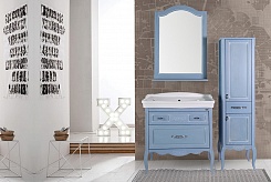 ASB-Woodline Мебель для ванной Модерн 85 рошфор/патина серебро – фотография-3