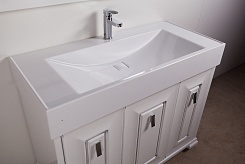 Водолей Мебель для ванной "Риккардо 110" серебро – фотография-3