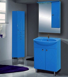 Misty Зеркальный шкаф Мисти 60 R голубой – фотография-2