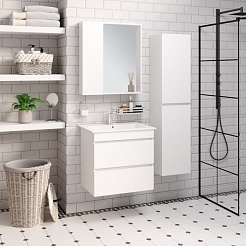 Runo Зеркало-шкаф для ванной Манхэттен 65 белый – фотография-2