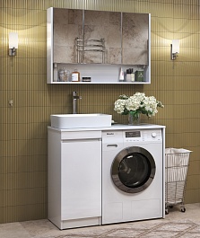 Vigo Мебель для ванной Urban 400-1-0 со столешницей под стиральную машину белая – фотография-2