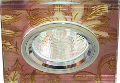 Feron Встраиваемый светильник Декоративное стекло 8143-2 розовый-золото, серебро – фотография-1