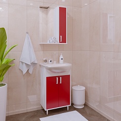 Corozo Мебель для ванной Колор 50, красная – фотография-2