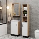 Onika Мебель для ванной Тимбер 45 L белая матовая/дуб сонома – фотография-19