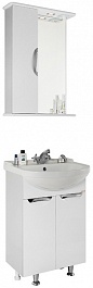 Водолей Мебель для ванной Лира 55 L белая – фотография-1