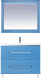 Misty Мебель для ванной Марта 100 напольная голубая – фотография-1