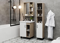 Onika Мебель для ванной Тимбер 60.01 (Como) белая/дуб сонома – фотография-4