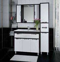 Водолей Мебель для ванной "Габи 120" белый/венге – фотография-4